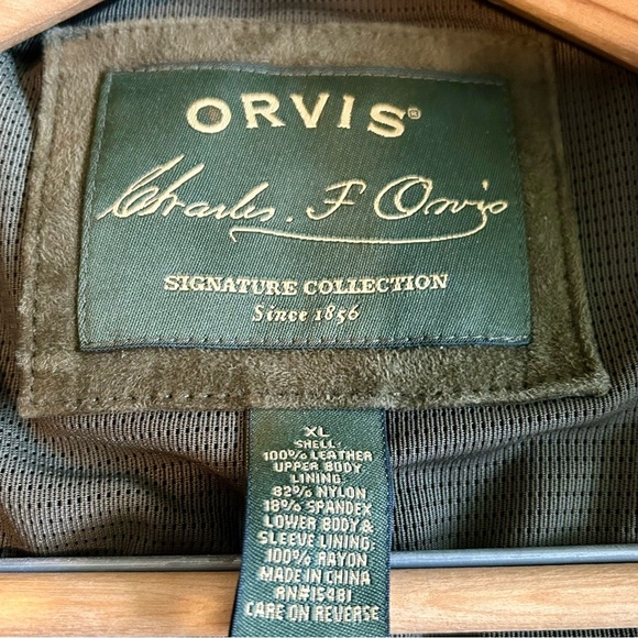 Orvis Signature Collection Men’s Leather Leather Jacket – Size XL - Picture 4 of 5